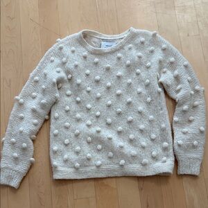 LN Knits Alpaca Wool Dainty Pom Pom Sweater S Belgian Fair Trade Handmade